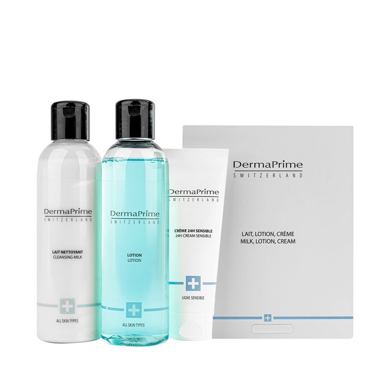 Cleansing Box Sensible - Droge en gevoelige huid - Reinigingsmilk 200 ml - Lotion - Creme 24H Sensible 75 ml